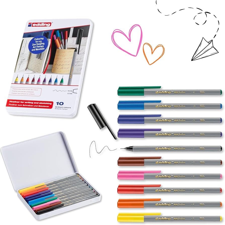 Fineliner Pen Set (10 Colours)